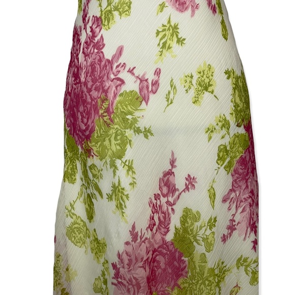 Xtraordinary Y2k Vintage Chiffon Halter Floral Dress Size 7 - Picture 10 of 12